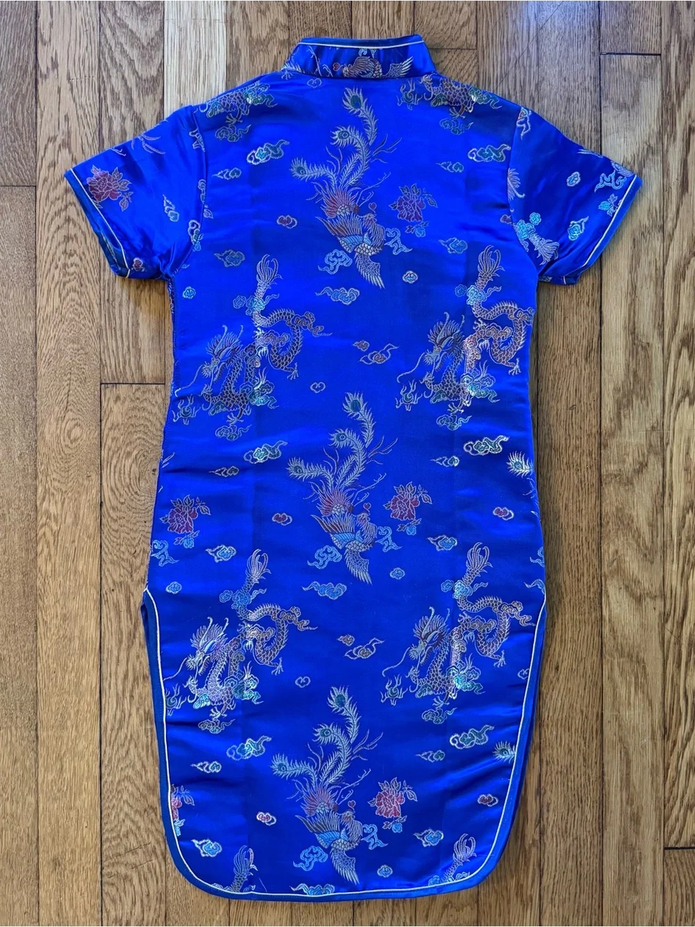 Girls Traditional Chinese Qipao Blue Size 8